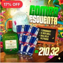 Combo Buchanan's (Whisky Buchanan's 1L + 6 Red Bull + Gelo)